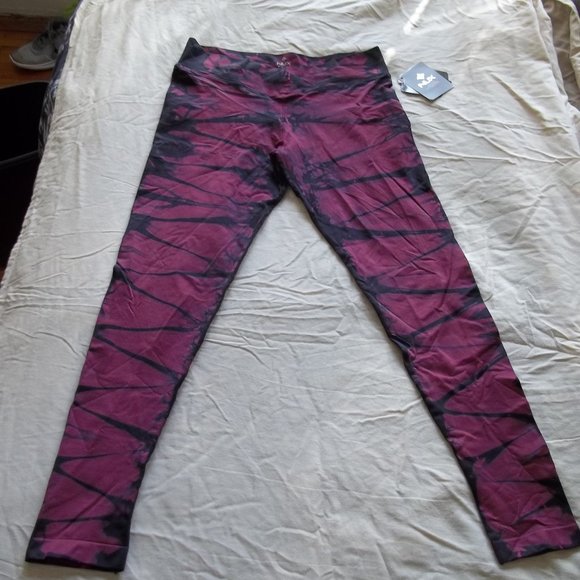 NWT XL Nux Bordeaux Space Dyed Ankle Leggings - Picture 1 of 3